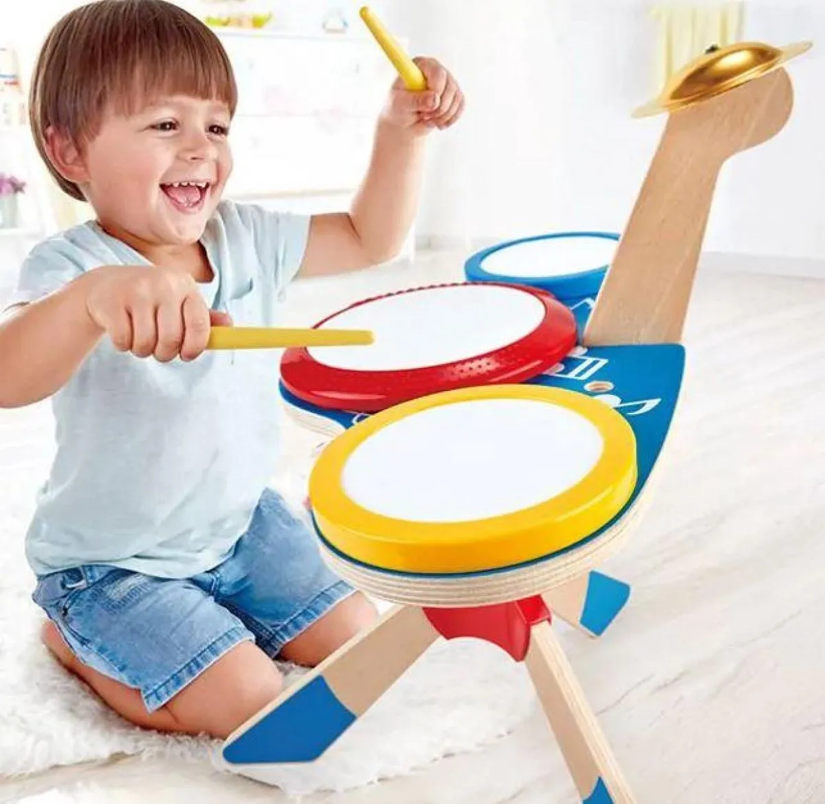 Hape Schlagzeug en Bekkens - Multicolor - afbeelding 2 van 6