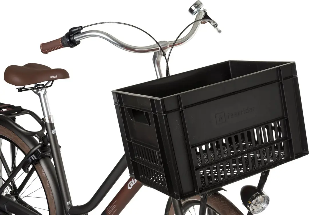 FastRider Fietskrat Groot 34L - Zwart - afbeelding 3 van 5