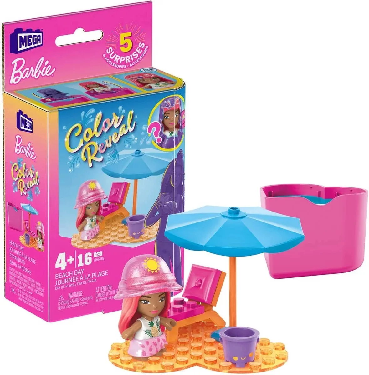Barbie Color Reveal Beach Mega Bloks