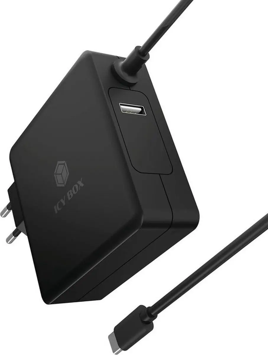 Icy Box IB-PS101-PD Laptopoplader 90W - Zwart