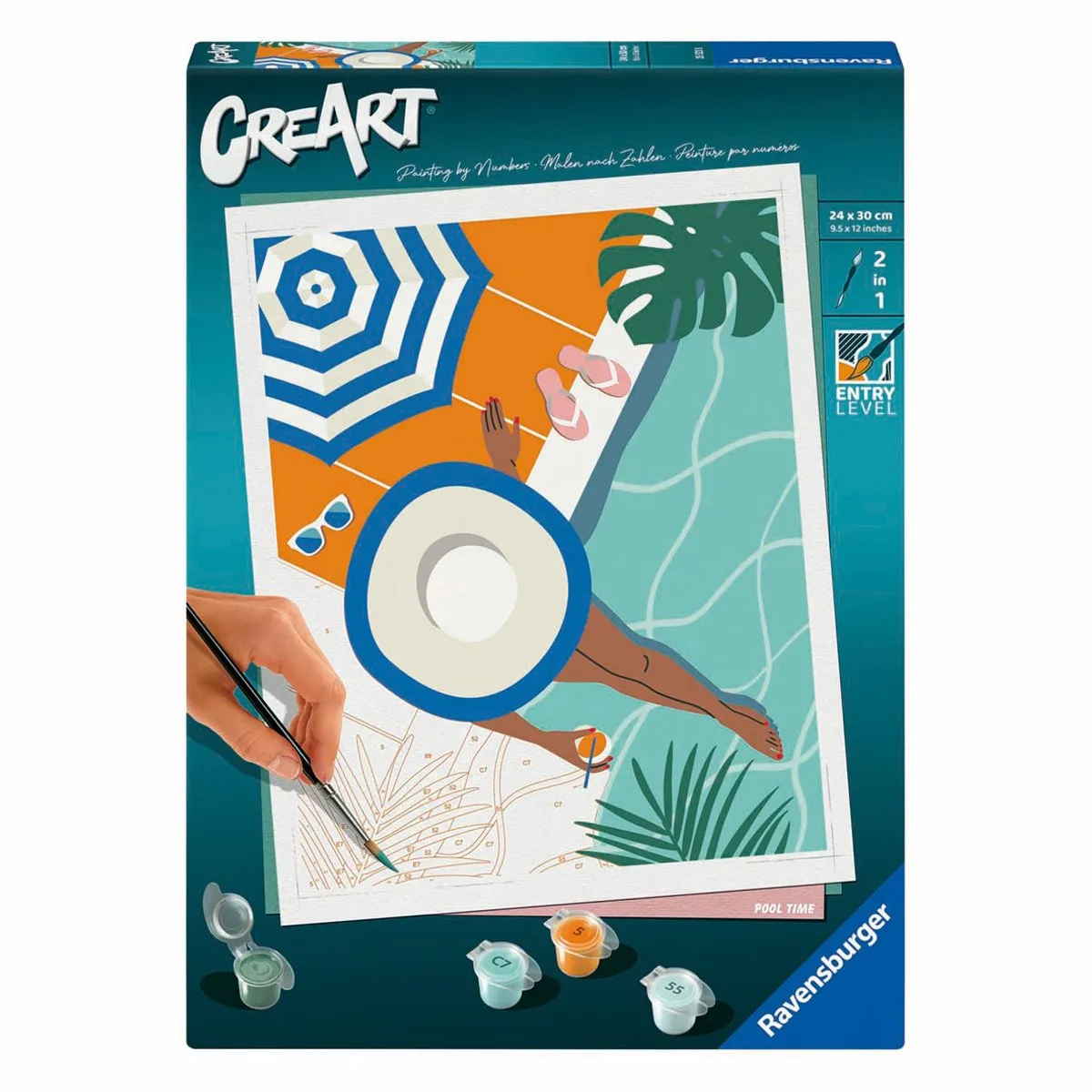 Ravensburger CreArt Pool Time Schilderen op Nummer - Meerkleurig