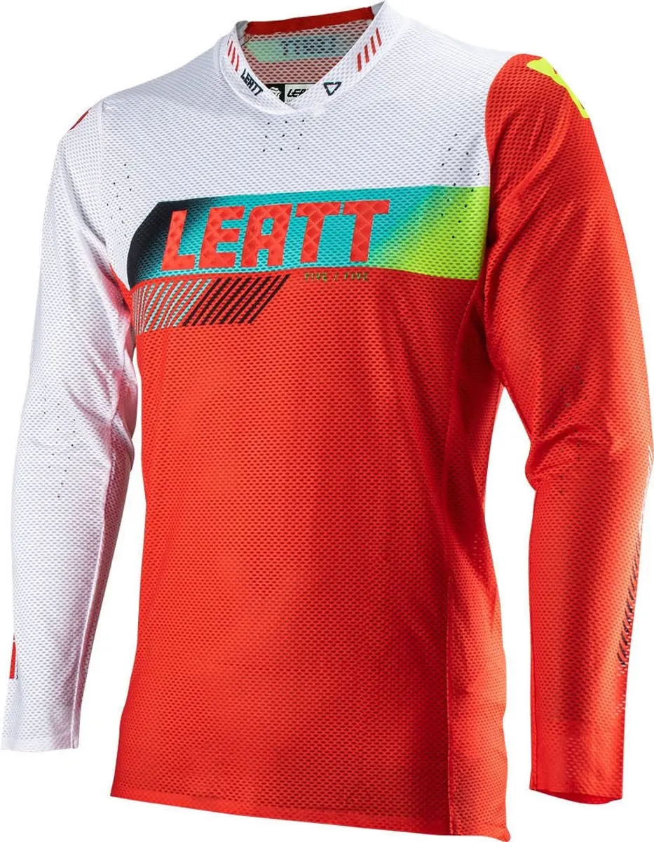 Leatt Moto 5.5 UltraWeld V23 Rood Wit Motocross Jersey -