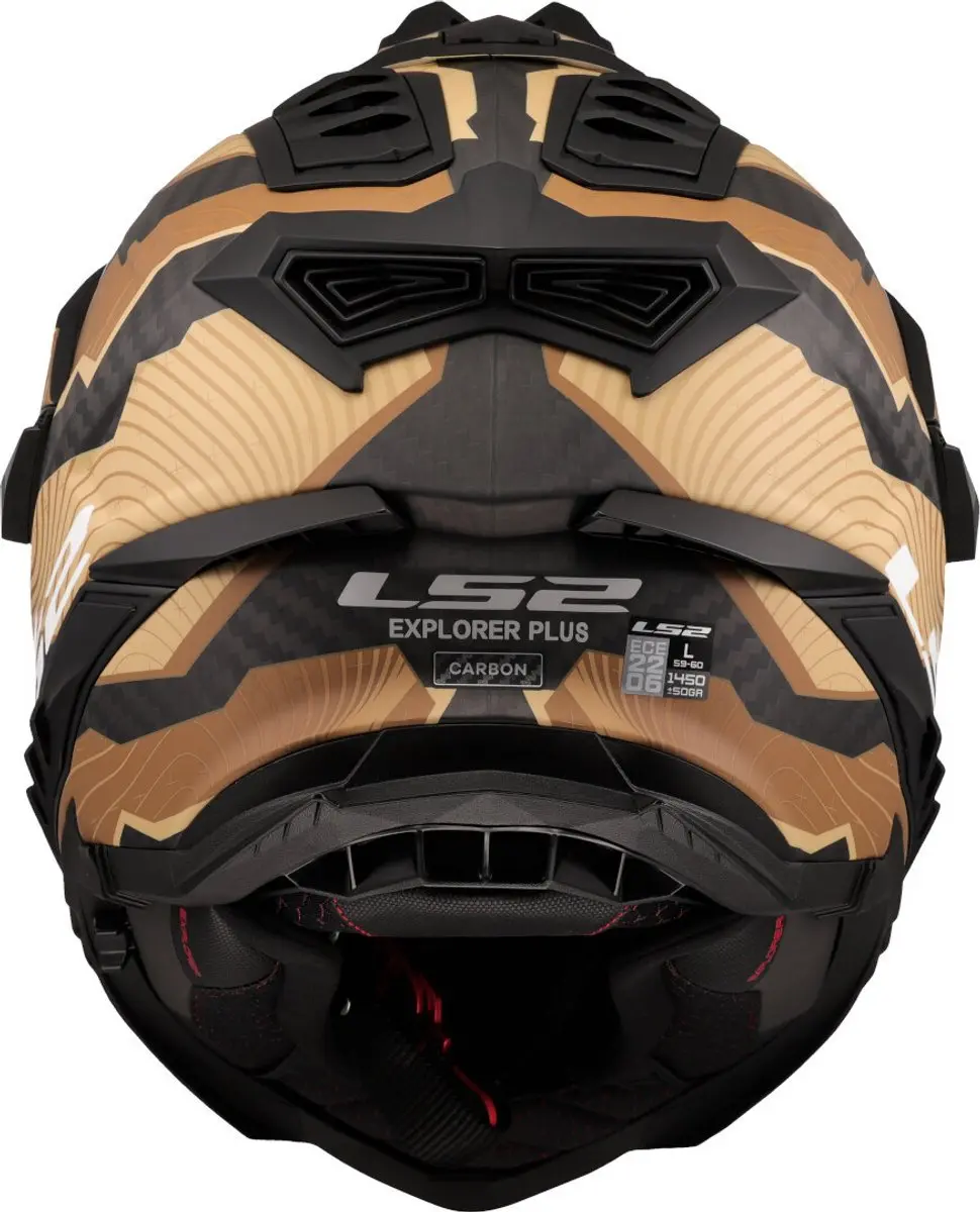 LS2 MX701 Explorer C Trick Bruin Adventure Motorhelm - Maat XS