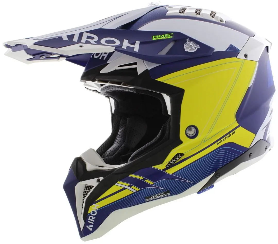 Airoh Aviator 3 Saber Blue Matt Offroad Helm