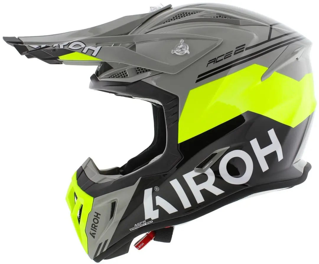 Airoh Aviator Ace 2 Fury Motocrosshelm S - Grijs/Zwart/Geel