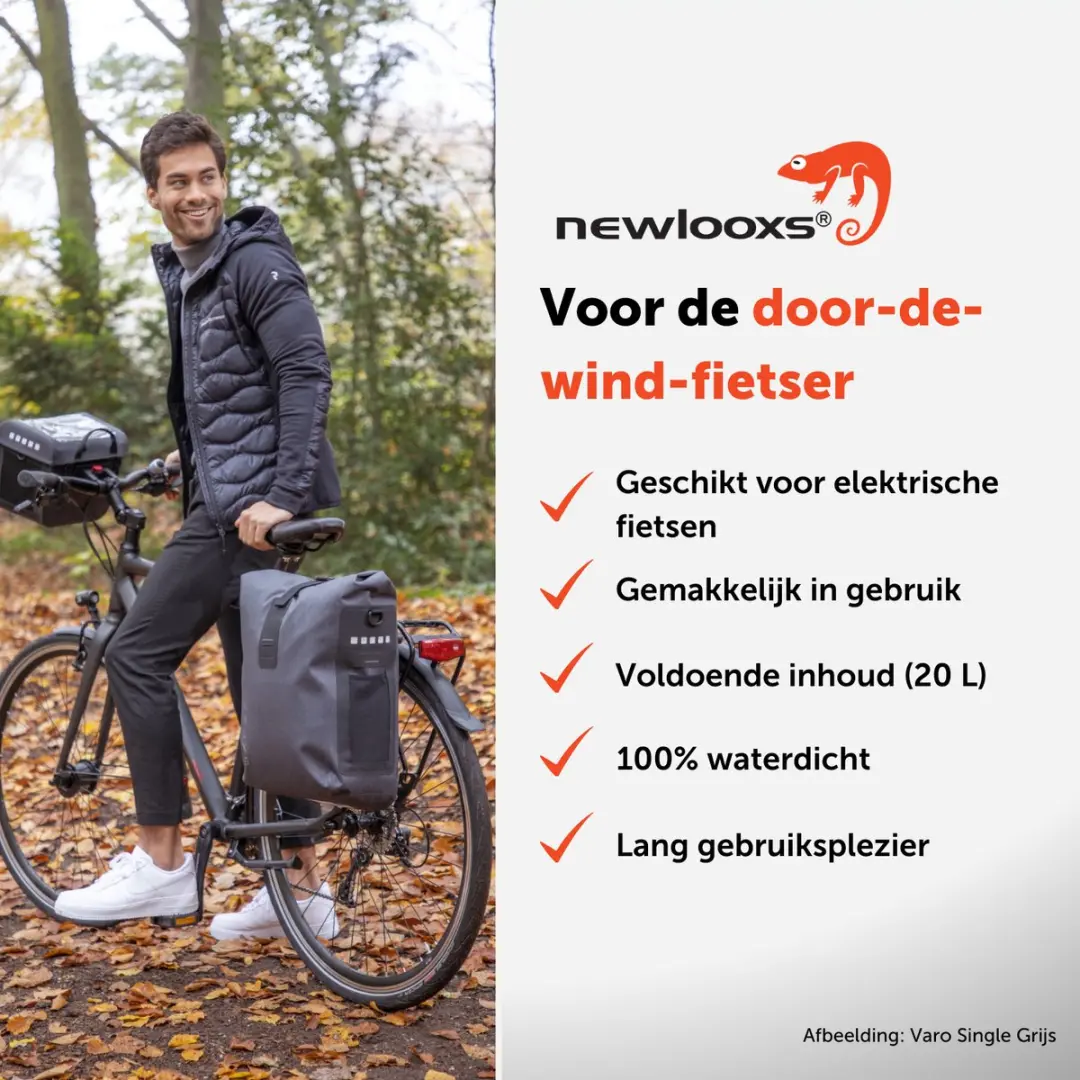 New Looxs Varo Single Fietstas 20L - Zwart