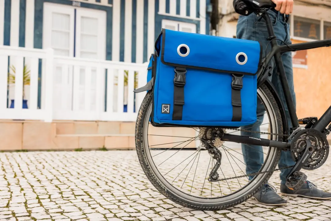 Willex Dubbele Fietstas Bisonyl 52L - Blauw