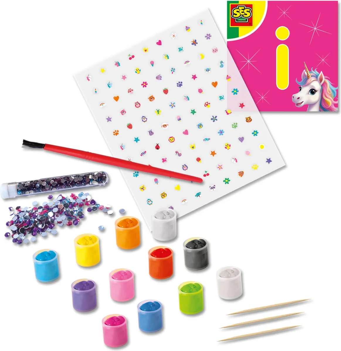 SES Creative Unicorn Nagelontwerper - 19 Stuks - Meerkleurig