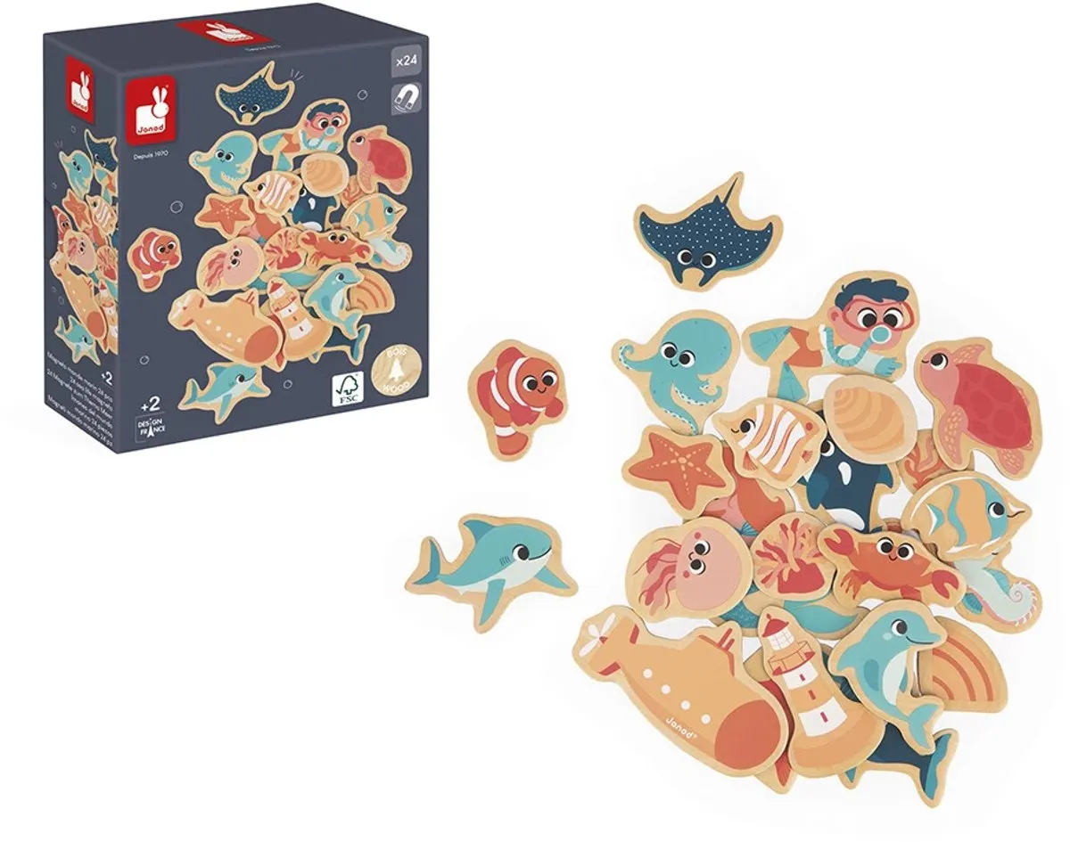 Janod 24-Delige Magneten Zeeleven Set - 24 Stuks - afbeelding 3 van 6