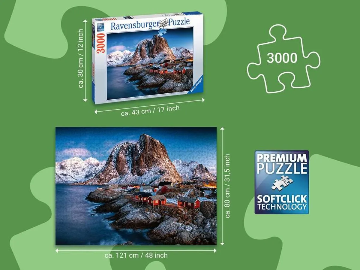 Ravensburger Hamnoy Lofoten Legpuzzel 3000 Stuks - Multicolor