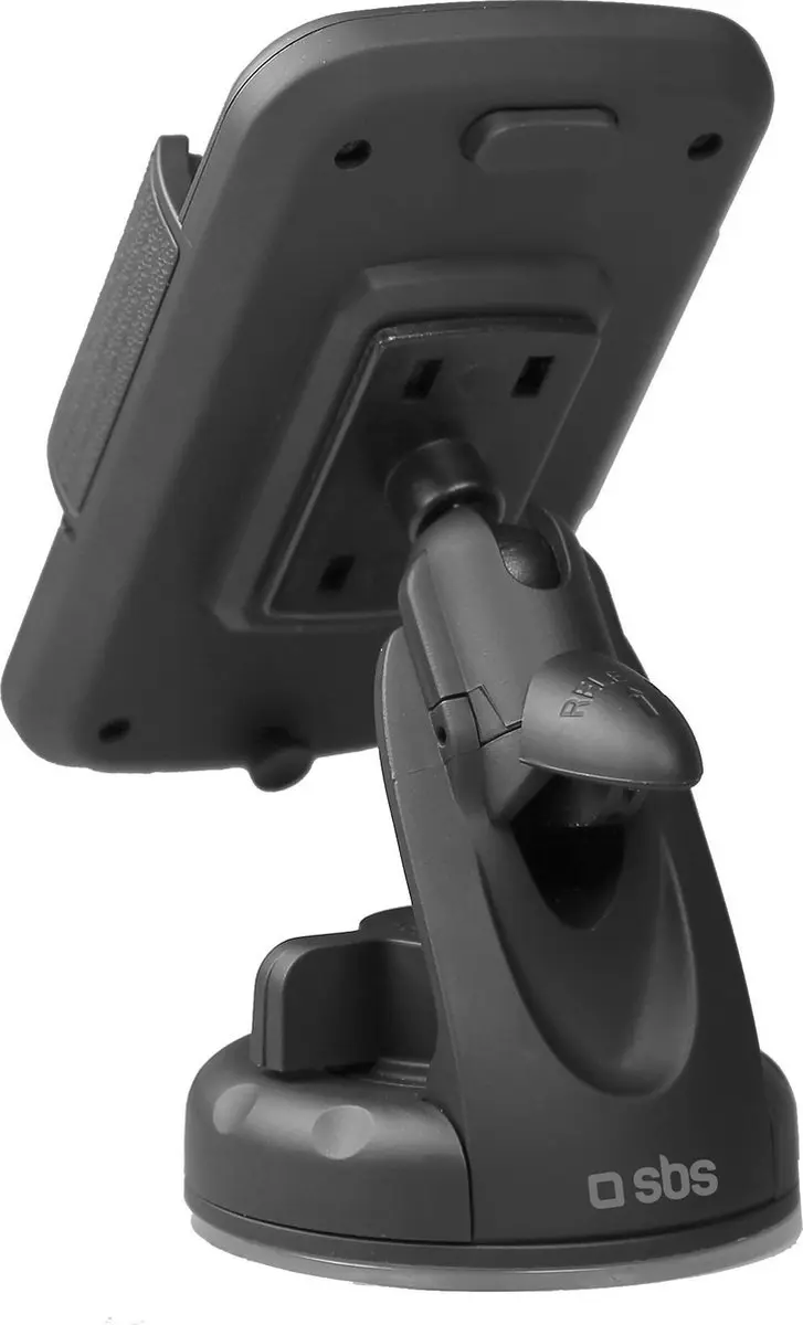 SBS Safe Lock Zuignap Telefoonhouder Auto - Zwart