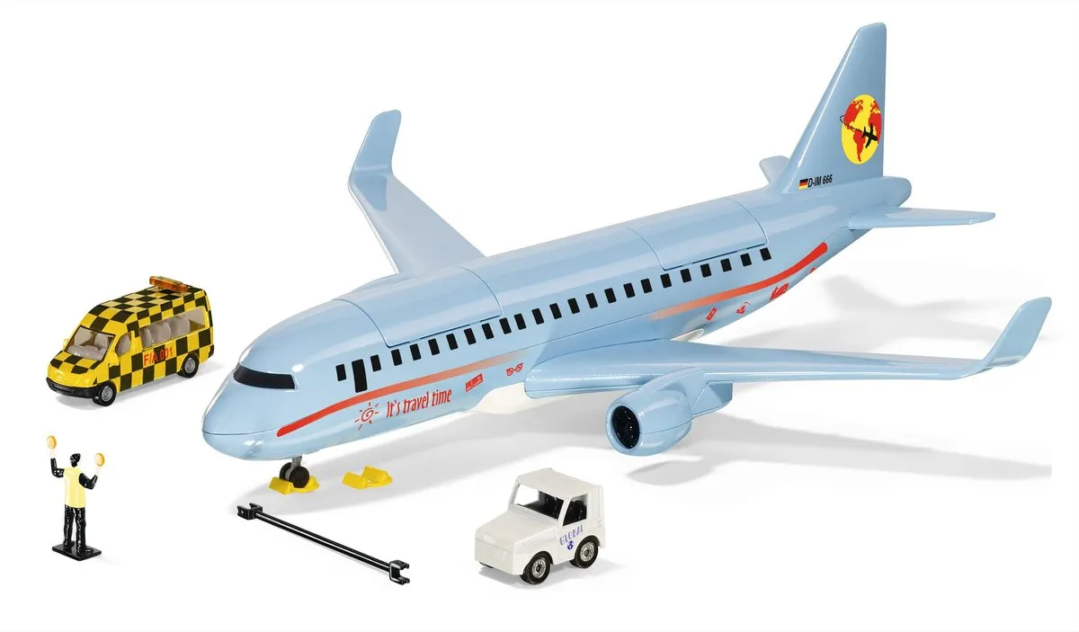 SIKU 5402 Passagiersvliegtuig met accessoires