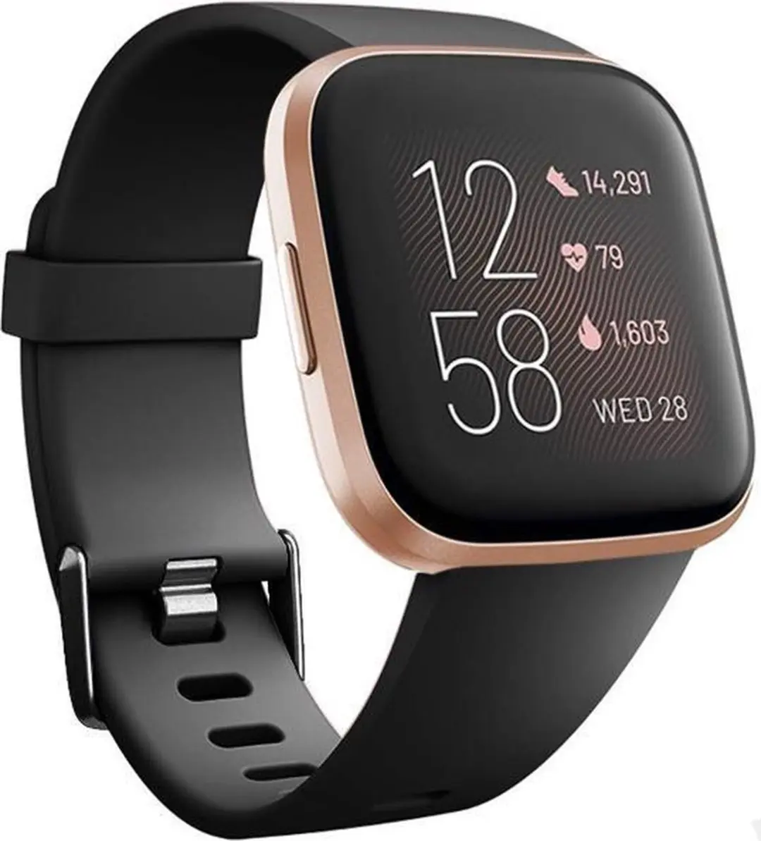 Fitbit Versa silicone band (zwart)