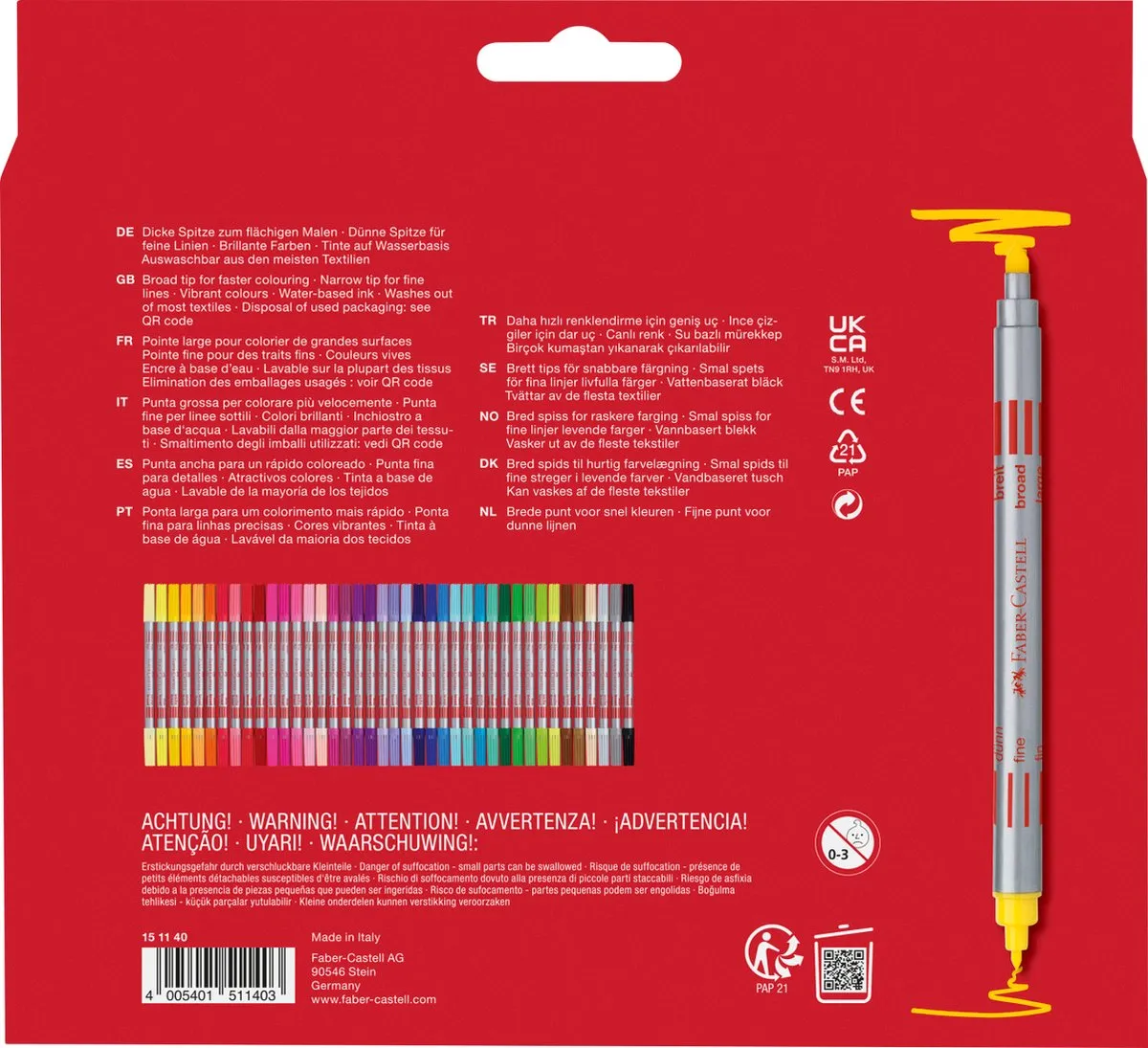 Faber-Castell Viltstiften FC-151140 - 40 Kleuren