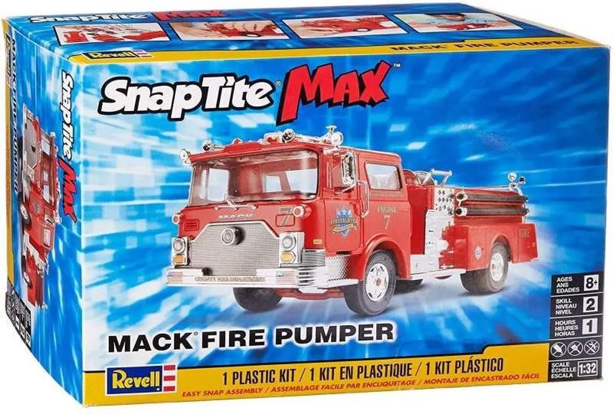 Revell 11225 Mack Fire Pumper Truck Modelbouwpakket 1:32 - Multi