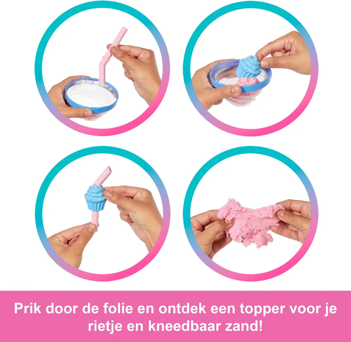Barbie Pop Reveal Cupcake Modepop - JFY61 - Blauw