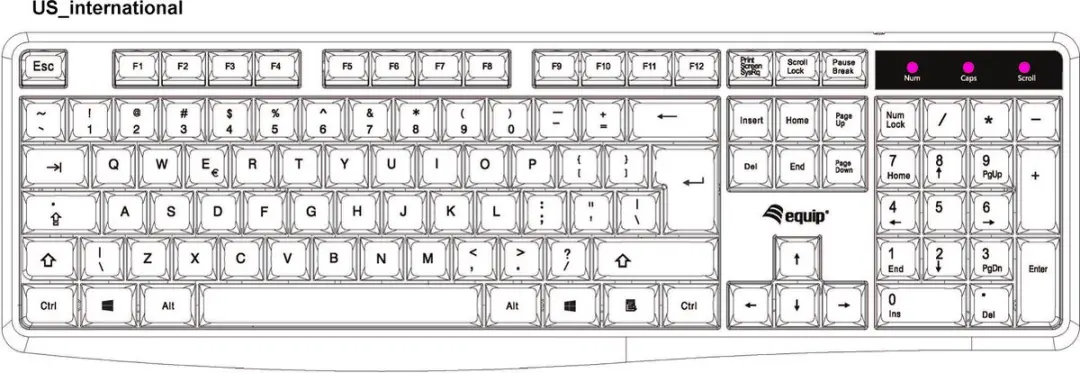 Equip 245215 USB Toetsenbord - 105 Toetsen - Zwart - afbeelding 6 van 6