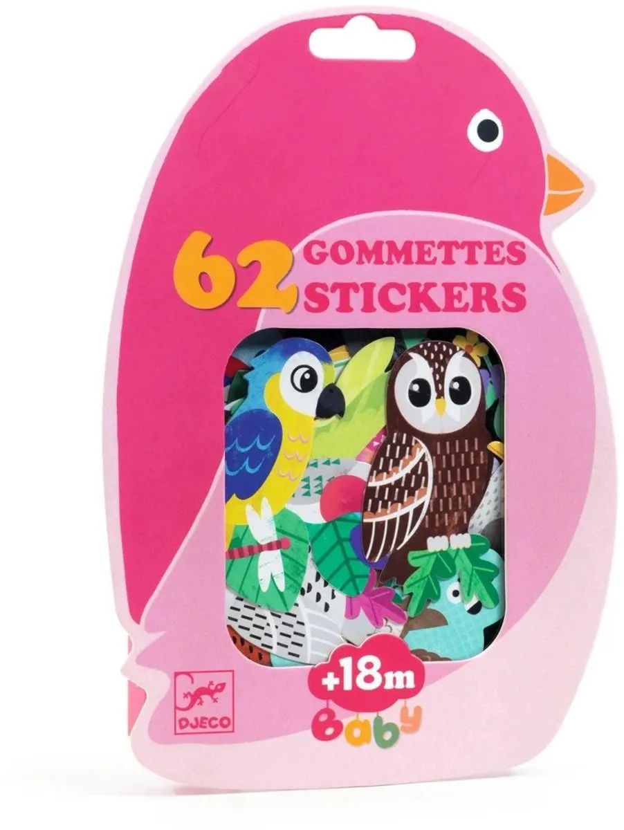 Djeco Grote Stickers Vogels