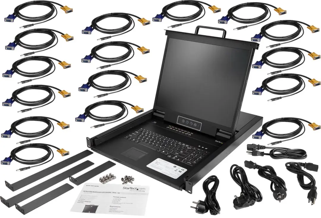 Startech RKCONS1916K KVM Console 1U 16 Poorten - Zwart - afbeelding 5 van 6
