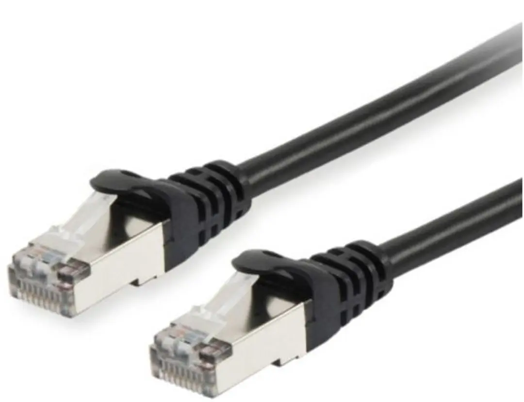 Equip 605596 RJ45 Netwerkkabel, patchkabel CAT 6 S/FTP 10.00 m Zwart Vergulde st