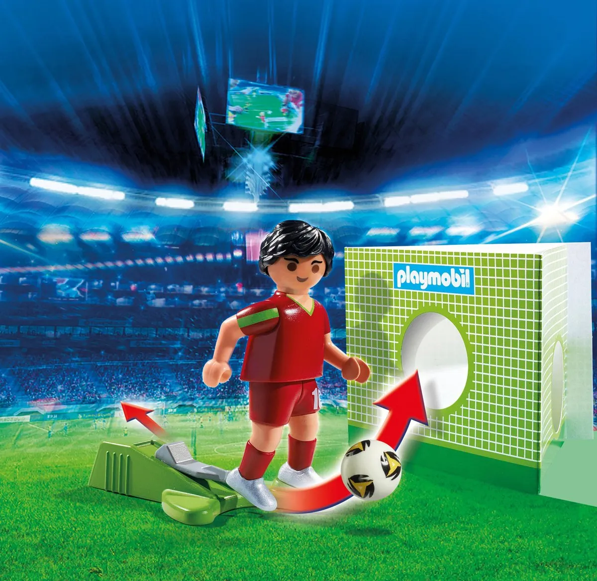 Playmobil Voetbalspeler Portugal 6899 - Rood/ Groen
