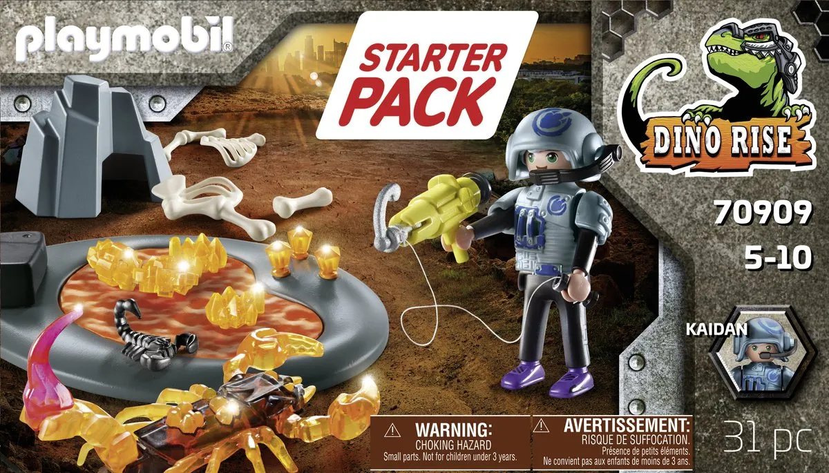 Playmobil Dino Rise Starterpack Gevecht tegen de Vuurschorpioen 70909 - Multicolor