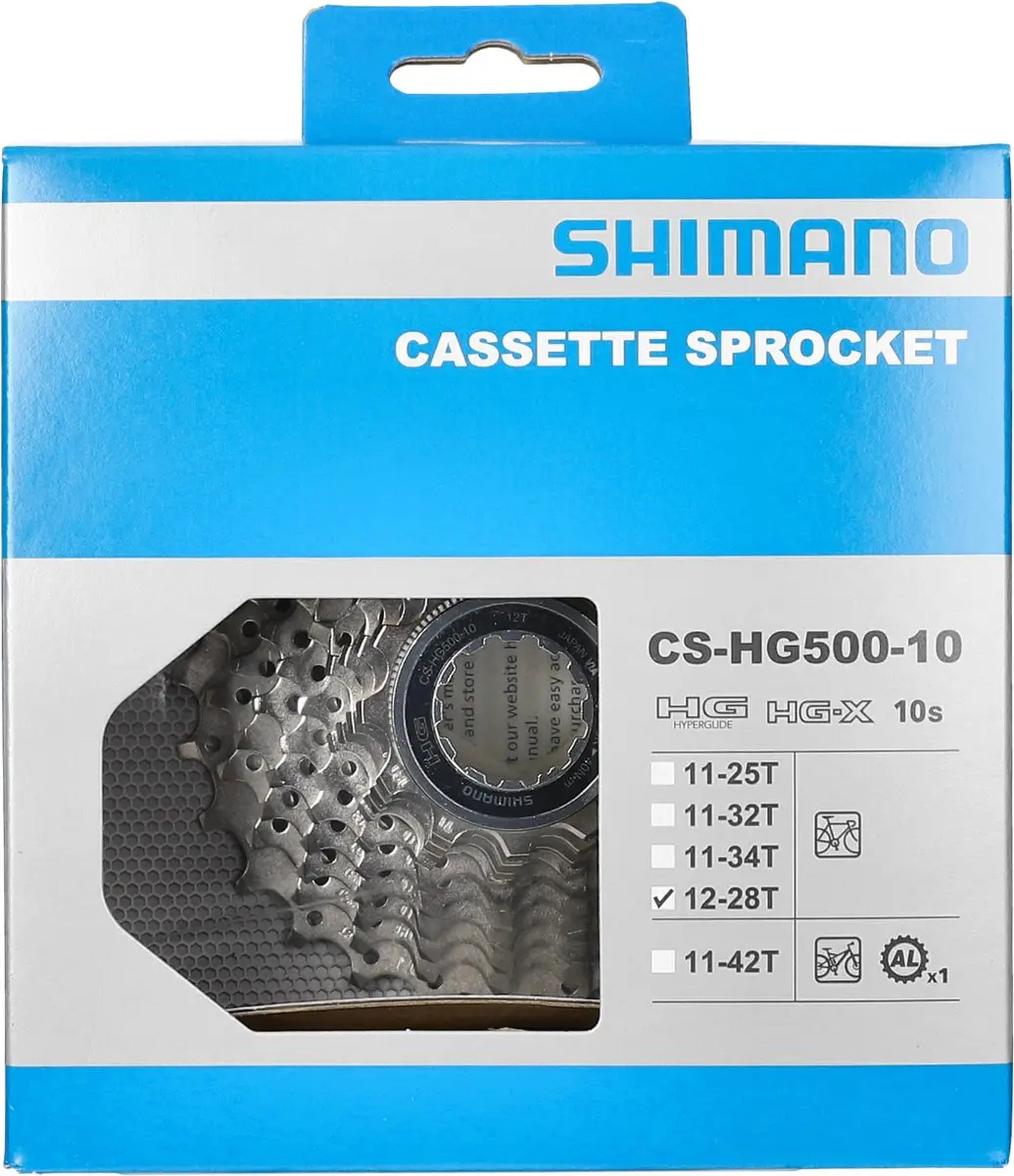 Shimano CS-HG500 10-speed Cassette 12-28T - Zilver/Chroom - afbeelding 4 van 6