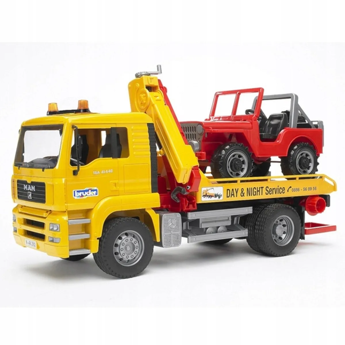 Bruder MAN TGA Sleepwagen 1:16 - Rood/Geel