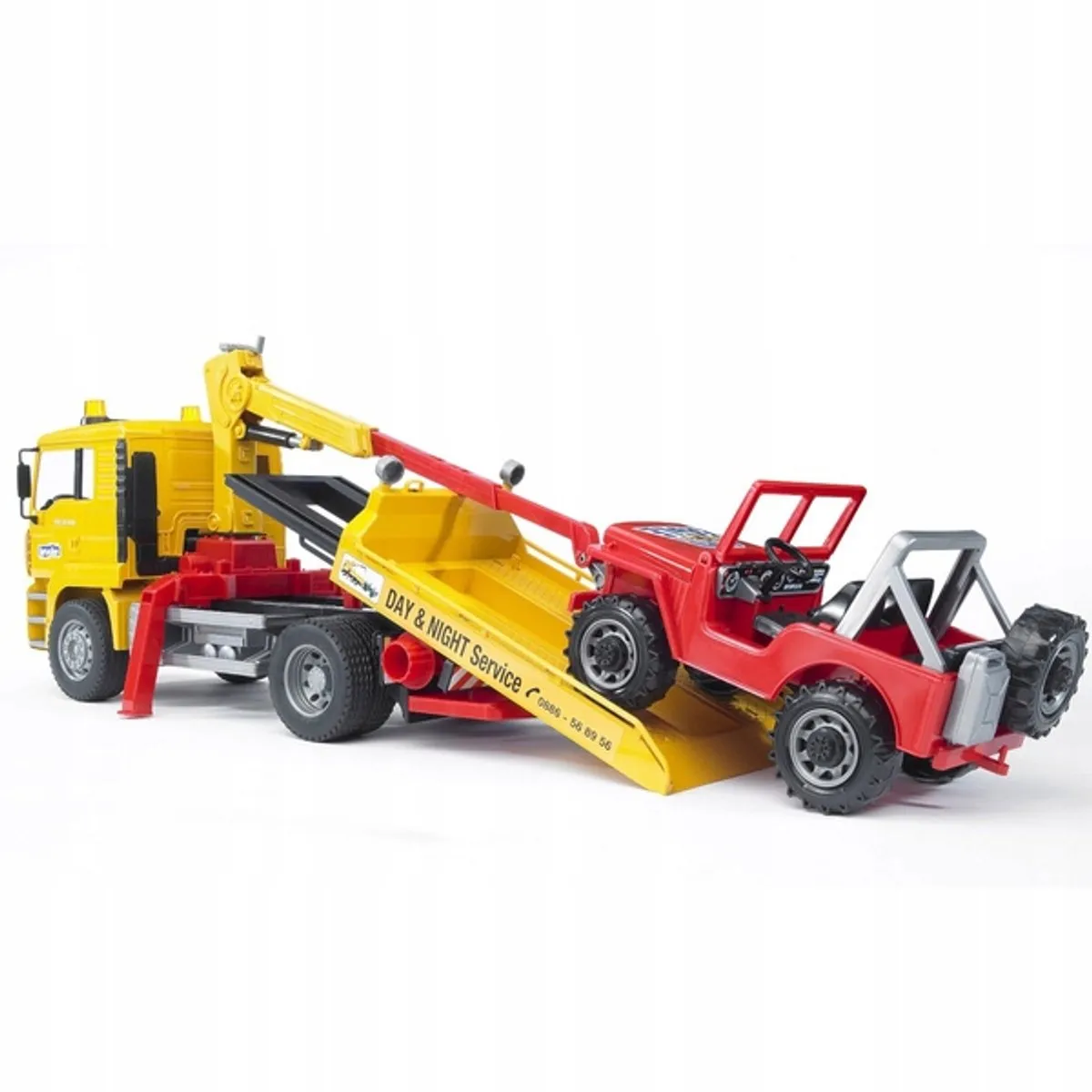 Bruder MAN TGA Sleepwagen 1:16 - Rood/Geel