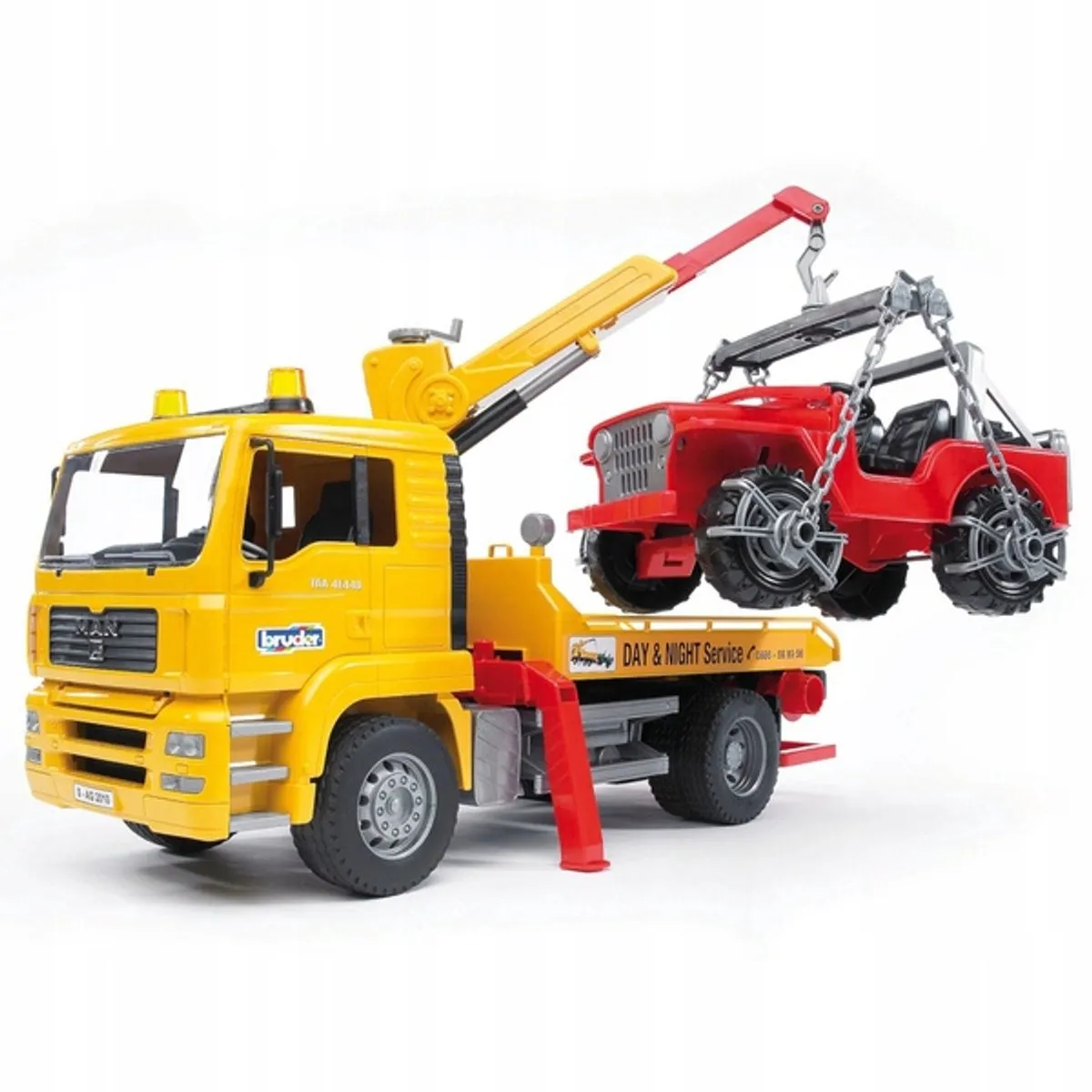 Bruder MAN TGA Sleepwagen 1:16 - Rood/Geel