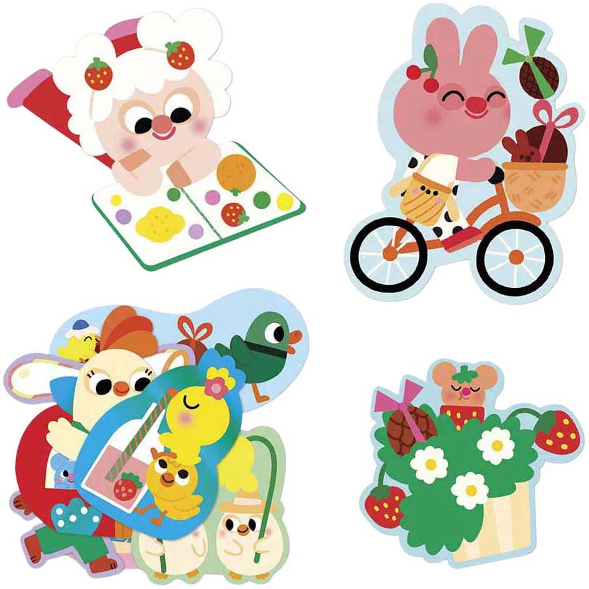 Janod Stickers Lente - 50 Stuks Multicolor