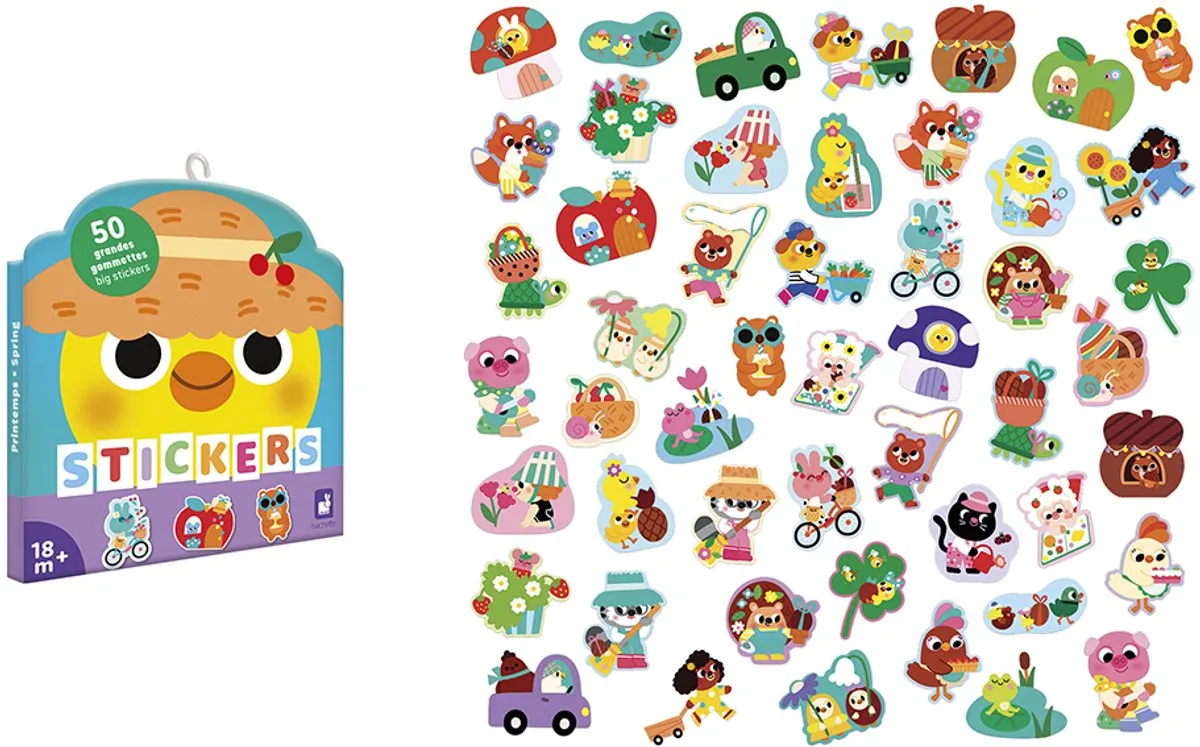 Janod Stickers Lente - 50 Stuks Multicolor - afbeelding 6 van 6