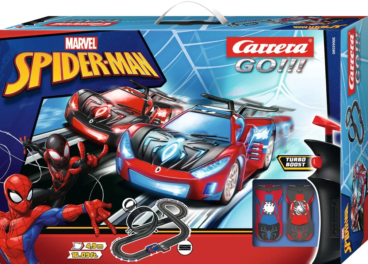 Carrera Go!!! CAR20062580 Racebaan - Spiderman Rood vs. Zwart - 4,9m