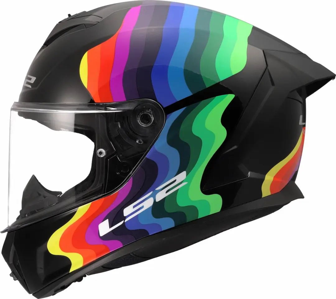 LS2 Helm Rapid III Flow FF820 zwart / multi maat 3XL