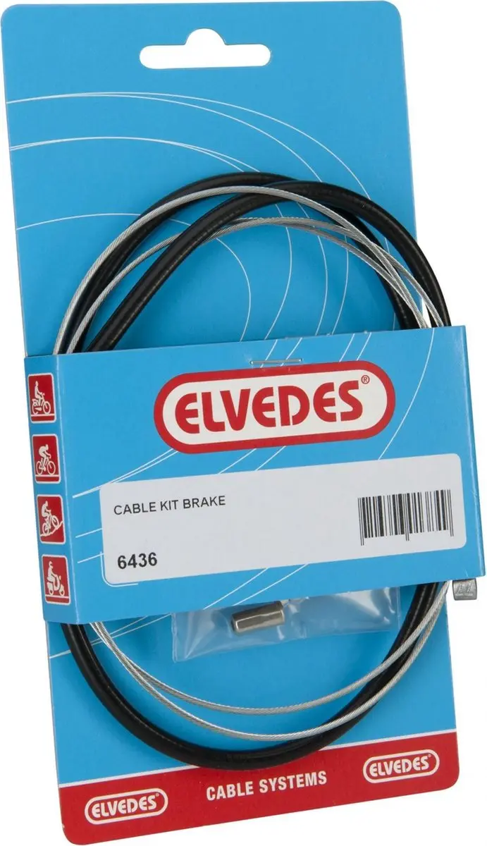Elvedes Voorremkabel Set Universeel 550/1250 Mm Zwart