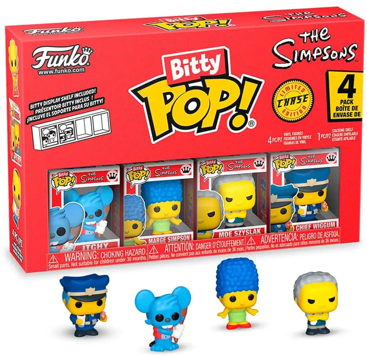 Funko Bitty Pop! The Simpsons Itchy Marge Moe - Multicolor - afbeelding 6 van 6