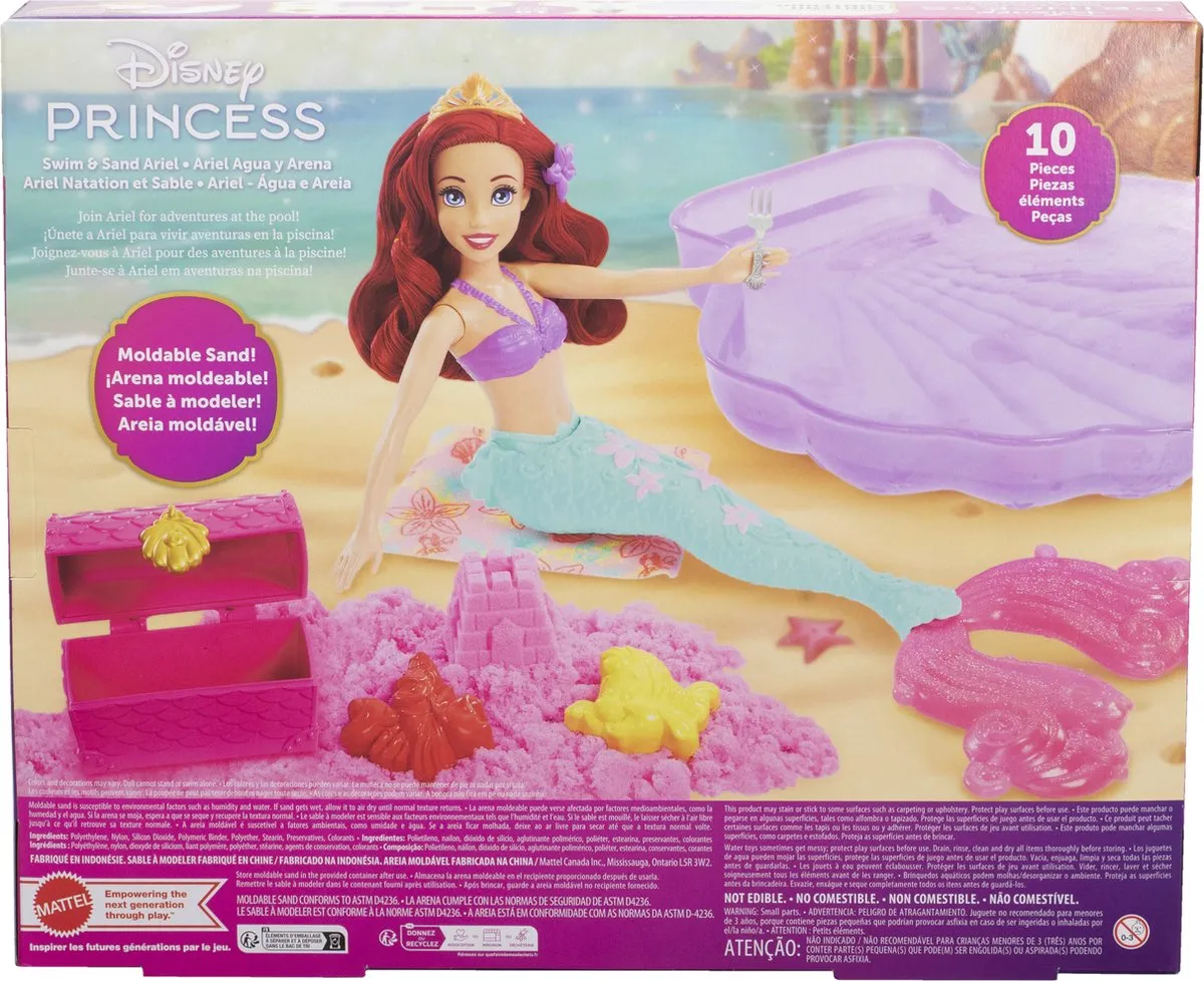 Disney Prinses Ariël Zwem & Zand Pop - Meerkleurig