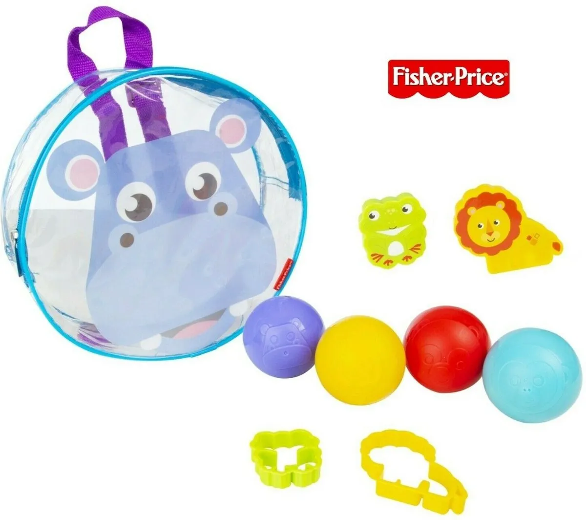 Fisher-Price Kleiset Rugtas - Nijlpaard - Rood/Blauw/Geel/ Groen