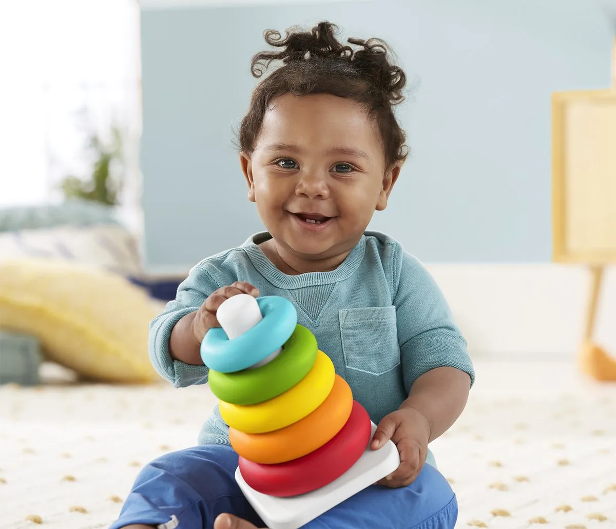 Fisher Price Eco Stapelringen Kleurenpiramide - 6 Stuks - Meerkleurig - afbeelding 6 van 6
