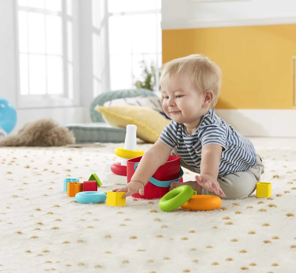 Fisher Price Eco Stapelringen Kleurenpiramide - 6 Stuks - Meerkleurig