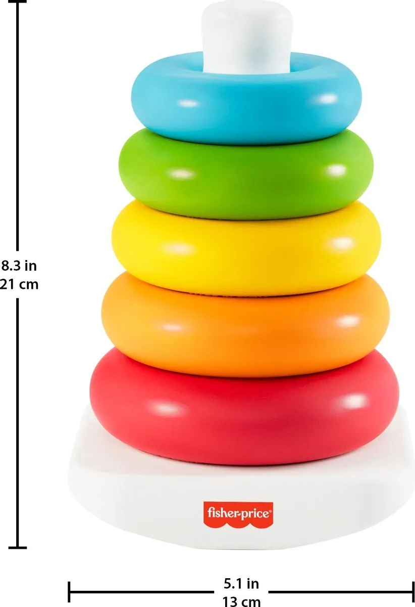 Fisher Price Eco Stapelringen Kleurenpiramide - 6 Stuks - Meerkleurig