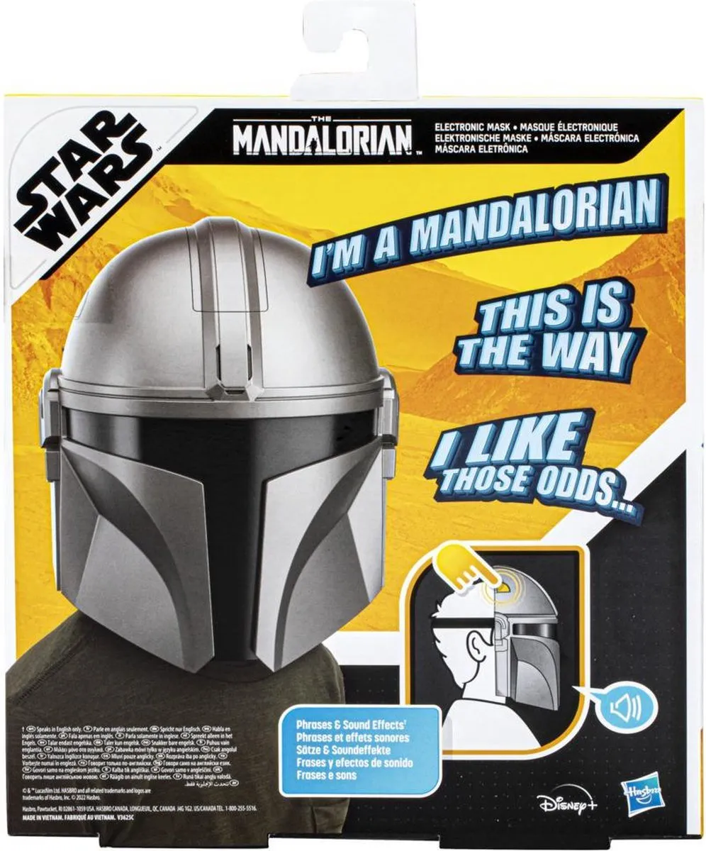 Star Wars The Mandalorian Mask Speelfiguur F5838 - Grijs