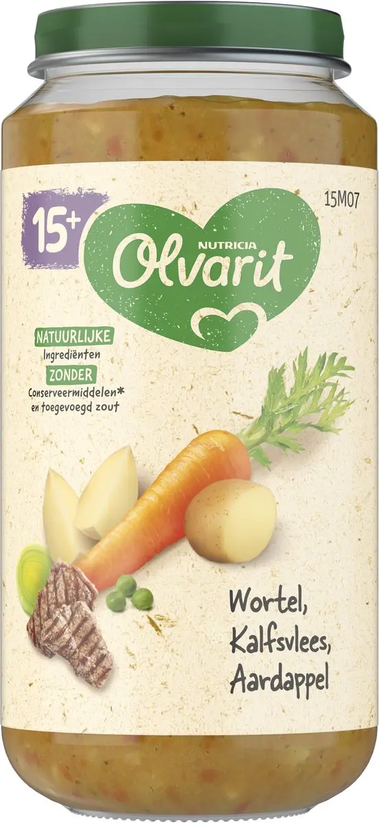 Olvarit Wortel Kalfsvlees Aardappel 250g