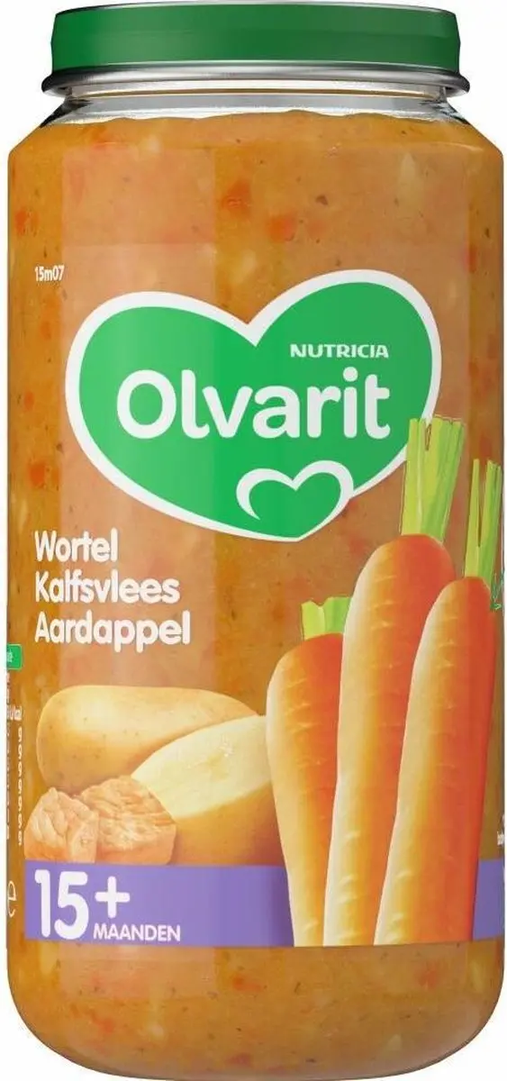 Olvarit Wortel Kalfsvlees Aardappel 250g - afbeelding 5 van 6