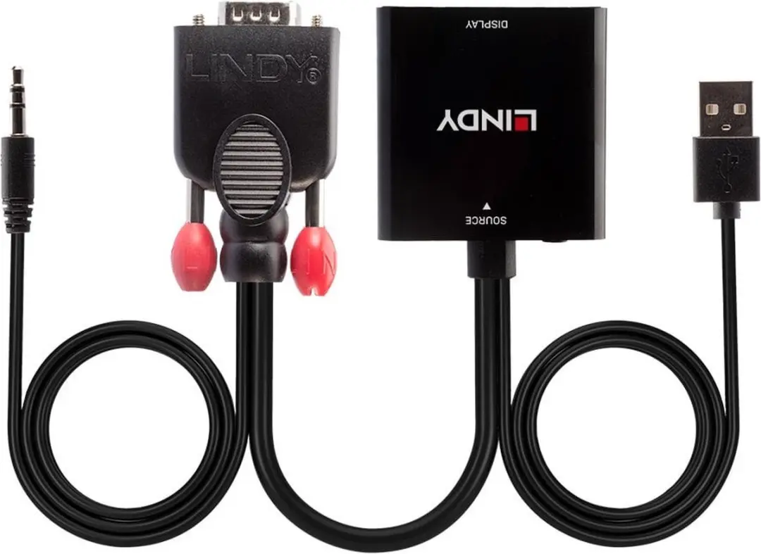 Lindy 38284 VGA/HDMI/USB Adapter - Zwart - afbeelding 4 van 5