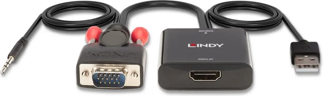 Lindy 38284 VGA/HDMI/USB Adapter - Zwart - afbeelding 3 van 5