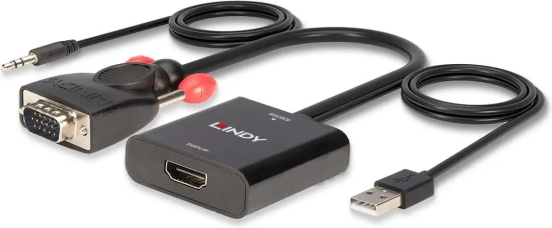 Lindy 38284 VGA/HDMI/USB Adapter - Zwart - afbeelding 5 van 5