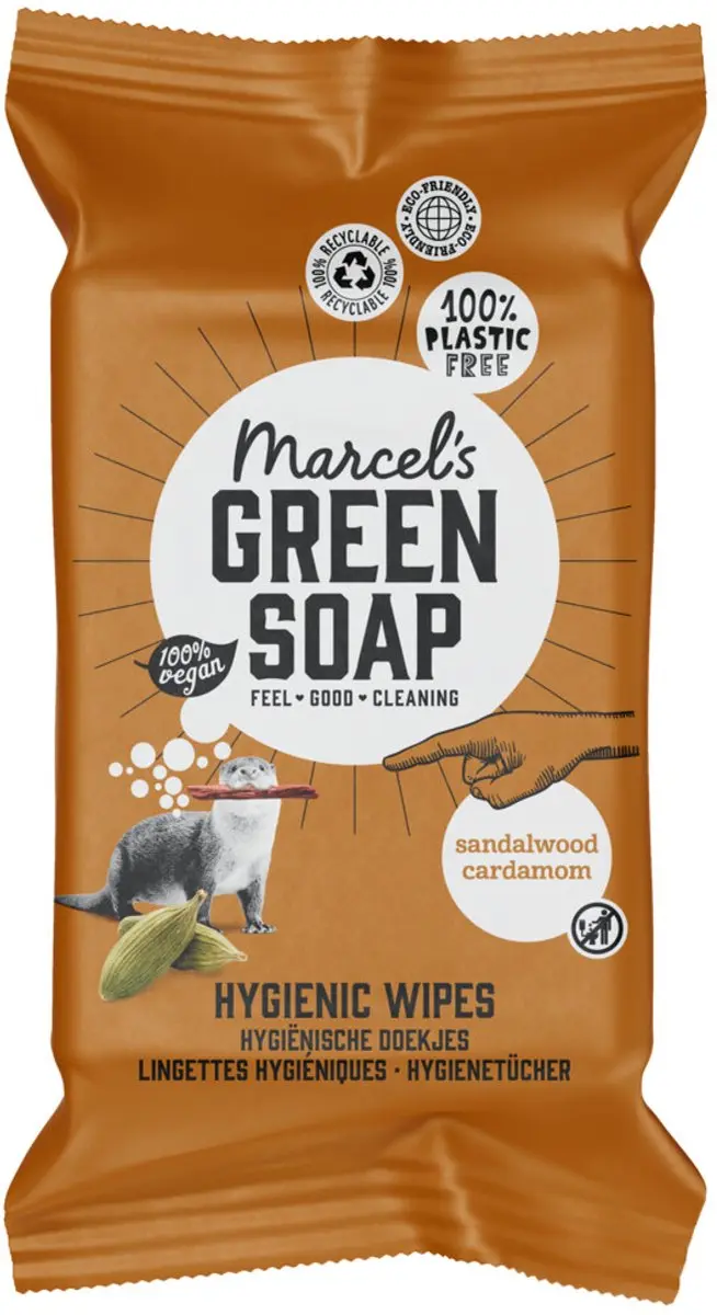 Marcel's Green Soap Schoonmaakdoekjes Sandelhout & Kardemom