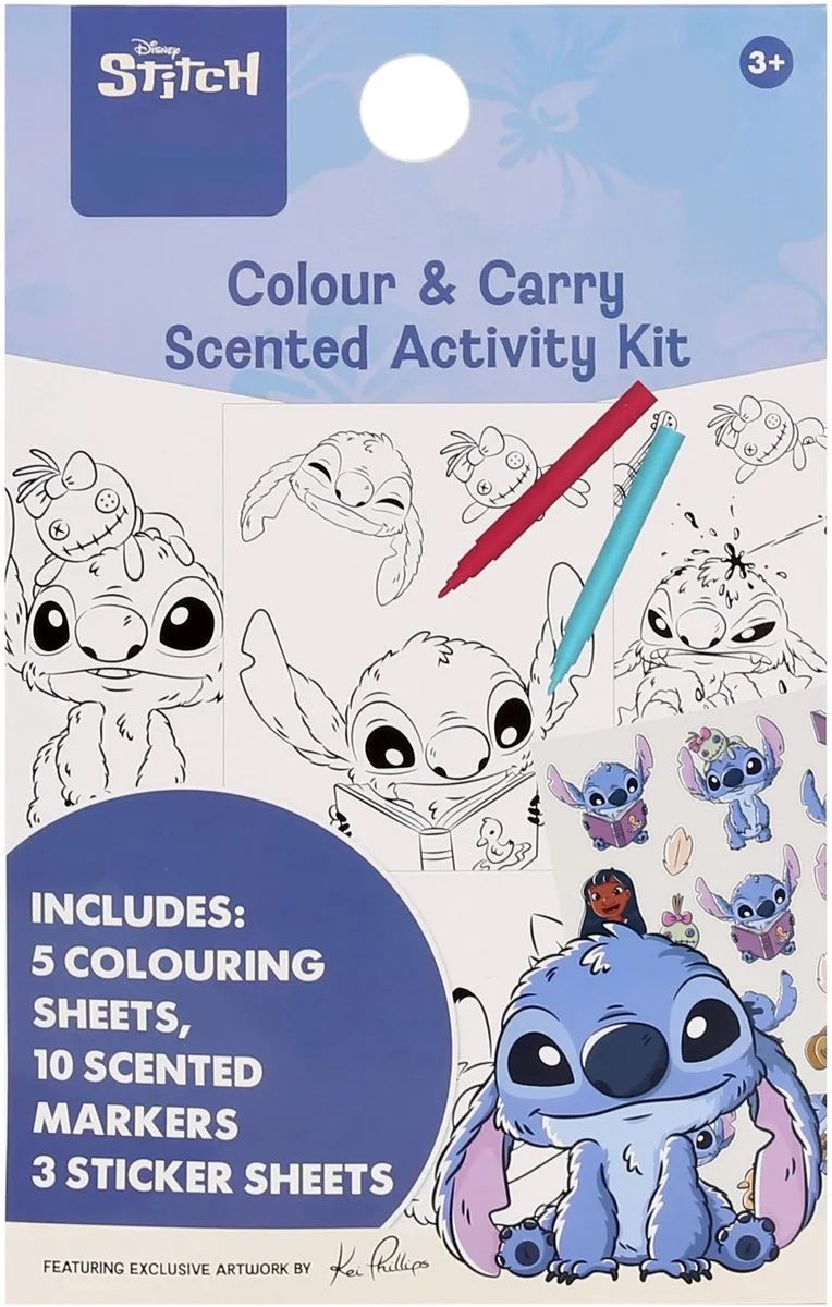 Disney Stitch Creatieve Kleurset - Stickers & Geurstiften - Multicolor