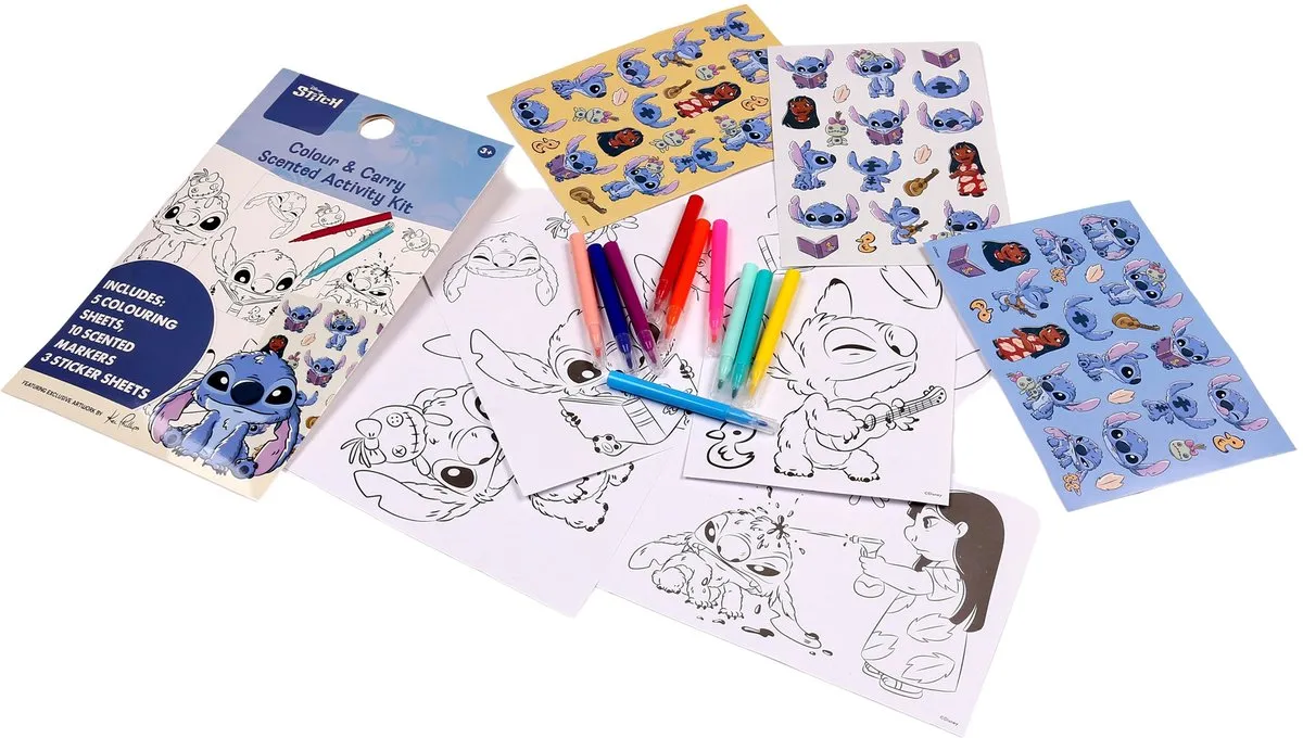 Disney Stitch Creatieve Kleurset - Stickers & Geurstiften - Multicolor